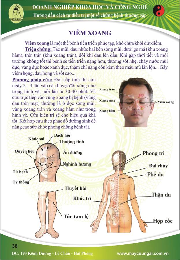 Máy cứu ngải: Cứu viêm xoang