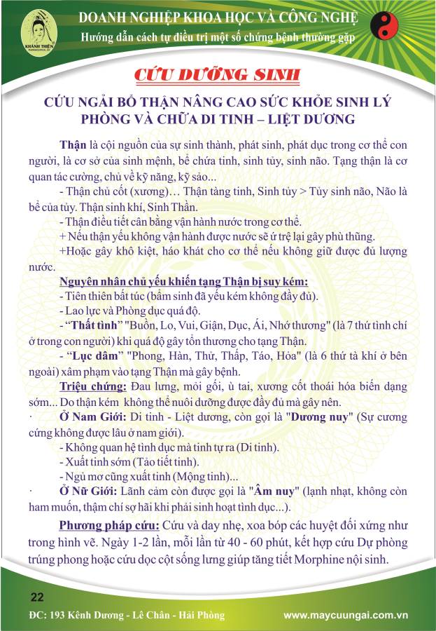 Máy cứu ngải bổ thận nâng cao sinh lý phòng chữa di tinh liệt dương