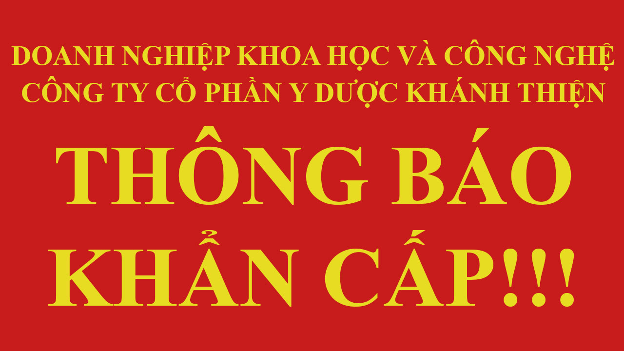 Thông báo khẩn cấp!